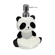 Kosmetyki kąpielowe dla dzieci - Ceramiczny dozownik mydła Panda dla dzieci, śliczne akcesorium łazienkowe z butelką szamponu, idealny prezent dla Jak pokazano - miniaturka - grafika 1