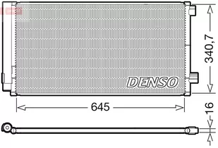 Chłodnica klimatyzacji DENSO DCN06020 51944287 z osuszaczem FIAT JEEP - Chłodnice - miniaturka - grafika 1