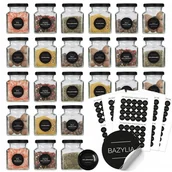 Pojemniki kuchenne - Słoik Na Przyprawy 120Ml 24Szt + 200Szt Naklejki 55M2 - miniaturka - grafika 1