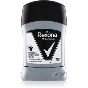 Rexona MEN sztyft INVISIBLE BLACK&WHITE 50ml - Dezodoranty i antyperspiranty męskie - miniaturka - grafika 1