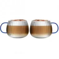 Szklanki - Vialli Design Komplet szklanek z niebieskim uchem Tulip 1180 2 x 350 ml - miniaturka - grafika 1