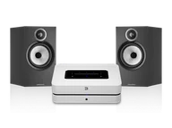 Zestawy stereo - Bluesound POWERNODE (biały) + 606 S3 (czarny) - miniaturka - grafika 1
