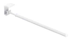 Wenko WENKO 18568100 wieszak na ręczniki firmy Uno Basic  teleskopowy wysuwany, metalowy, 7 x 6 x 43 cm, biały 18568100 - Wieszaki łazienkowe - miniaturka - grafika 1
