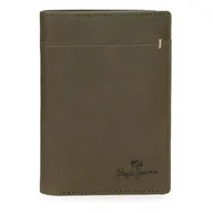 Portfele - Pepe Jeans Staple Portfel pionowy z portmonetką zielony 8,5 x 11,5 x 1 cm Skóra by Joumma Bags, Zielony, Talla única, Pionowy portfel z portfelem - miniaturka - grafika 1