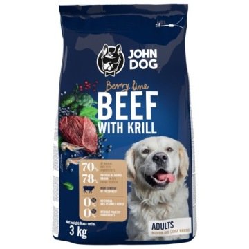 John Dog BERRY Ś/D RASY wołowina z krylem 3kg