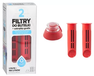 Filtr Do Butelki Dafi Makowy Czerwony 2 Szt +Nakrętka - Wkłady filtrujące - miniaturka - grafika 1