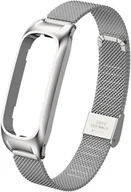 Akcesoria do smartwatchy - Pasek Metalowy z Zapięciem Braders Bransoleta do Oppo Band srebrny - miniaturka - grafika 1