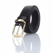 Paski - GRACIO prezent damski PASEK skora NATURALNA czarny - miniaturka - grafika 1