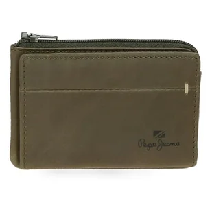 Pepe Jeans Staple Portfel z uchwytem na karty Zielony 11x7x1,5 cm Skóra by Joumma Bags, Zielony, Talla única, Portfel na karty - Portfele - miniaturka - grafika 1