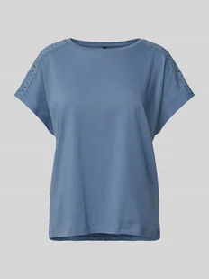 T-shirt o kroju relaxed fit z czystej bawełny model ‘EMMY’ - Koszulki i topy damskie - miniaturka - grafika 1