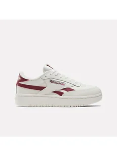 Reebok Skórzane sneakersy "Club C Double Revenge" w kolorze szaro-czerwonym - Trampki damskie - miniaturka - grafika 1