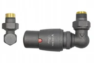 Akcesoria grzewcze - Vario Term zestaw termostatyczny MASTER prawy grafit strukturalny EMAGS0205CFK/P - miniaturka - grafika 1