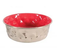 Miski dla psów - Zolux ZOLUX Miska inox DIAMOND 550 ml kol. Czerwony - miniaturka - grafika 1