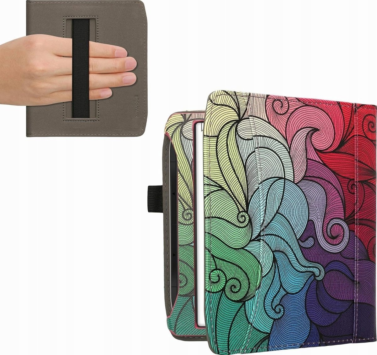Etui klapka 165x145cm z kieszenią skórzane do czytnika e-booków