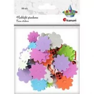Zabawki kreatywne - Naklejki piankowe kwiaty mix 88szt - miniaturka - grafika 1