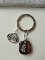 Breloki - Brelok Muzyczny Skrzypce Nuta Heban Muzyka Prezent - miniaturka - grafika 1