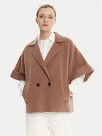Płaszcze damskie - Weekend Max Mara Płaszcz wełniany Pera 2525086021 Brązowy Regular Fit - miniaturka - grafika 1