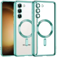 Etui i futerały do telefonów - Etui Supero magnetyczne tpuplating do Galaxy S23, przezroczysto-turkusowe - miniaturka - grafika 1