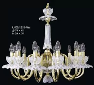 Lampy sufitowe - Żyrandol 12-ramienny z mosiądzu - miniaturka - grafika 1