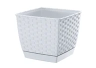 Donice - Prosperplast Ratolla Square DRLK145 biała - miniaturka - grafika 1