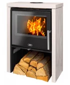 Piece wolnostojące - ABX Piec stalowy Toledo Exclusive wykończenie biała kafla - miniaturka - grafika 1