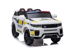 LEAN CARS Auto Na Akumulator BBH-021 Policyjne Białe 9346 - Pojazdy elektryczne dla dzieci - miniaturka - grafika 1