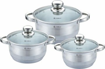 Zestaw garnków Elitehoff stal nierdzewna 6 el. E-4303