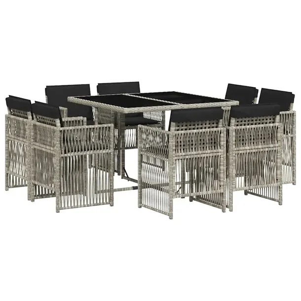 Zestaw Mebli Ogrodowych Rattan PE, Stół 110x106x73 cm, Krzesło 50,5x54x7