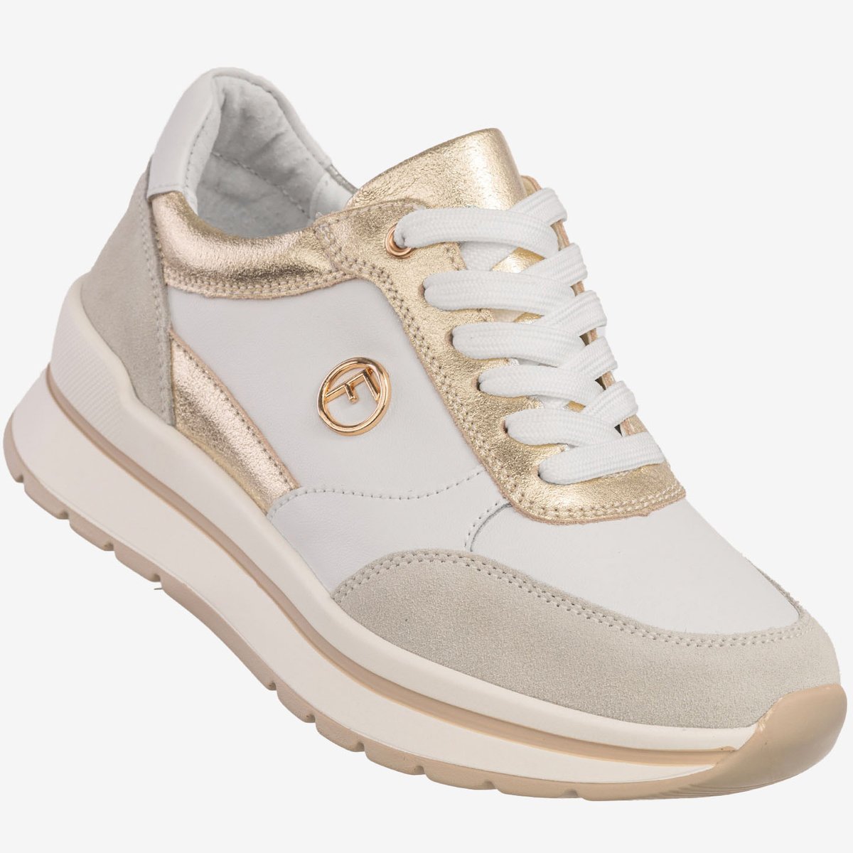 Sneakersy Damskie Skórzane Buty Sportowe Filippo Białe DP6858/25WH GO Biały 36