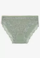 Majtki damskie - Zielone Koronkowe Majtki Figi Wessena - miniaturka - grafika 1
