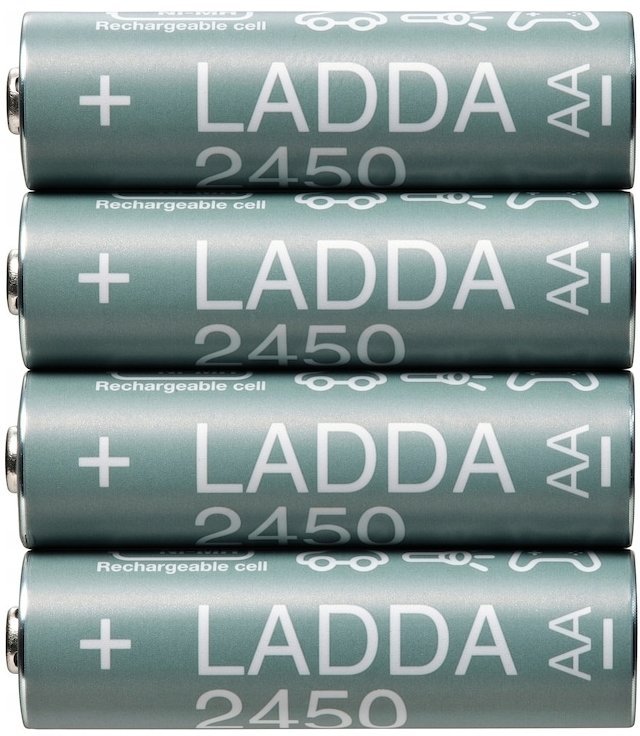 Inne Akumulatorki IKEA LADDA AA 2450mAh R6 1.2V NiMH 4 szt Baterie do Ładowarki