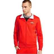 Bluzy męskie - GUESS BLUZA MĘSKA CZERWONA NA ZAMEK XS 2Z5E2_C* XS 2_5 - miniaturka - grafika 1