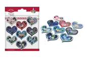 Zabawki kreatywne - Titanum Naklejki 3D serca z zimowymi widoczkami 9 szt. - miniaturka - grafika 1