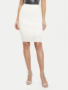 Guess Spódnica ołówkowa W5RD83 Z2Y50 Écru Slim Fit - Spódnice - miniaturka - grafika 1