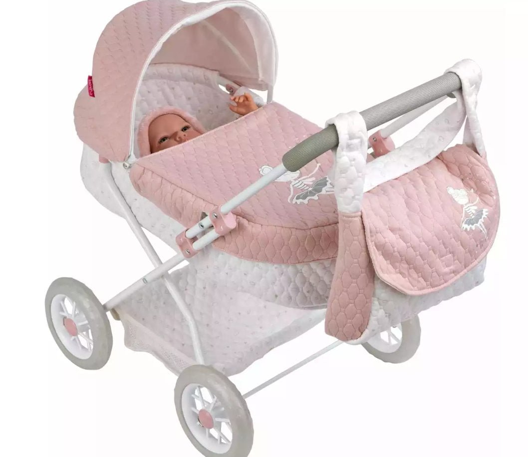 Joie Arias Balerina wózek dla lalek różowy 55 cm składany z akcesoriami