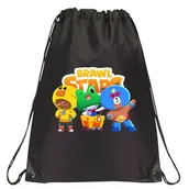 Torby szkolne - P141 PLECAK WOREK NA BUTY TORNISTER BRAWL STARS SPIKE LEON JAKOŚĆ CZARNY - miniaturka - grafika 1