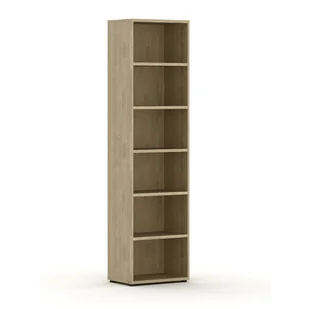 Biblioteka INTEGRO wyższa, 2300 x 600 x 400 mm, 5 półek, dąb naturalny - Meblościanki - miniaturka - grafika 1