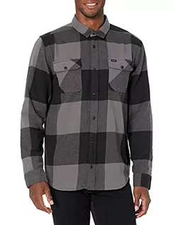 Koszule męskie - RVCA Męska koszula flanelowa z długim rękawem i guzikami, Rvca L, XL - grafika 1