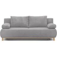 Sofy i kanapy - Ławka rozkładana 3-osobowa MIKA - Jasnoszary sztruks - Pojemnik do przechowywania - Dł. 192 x wys. 84 x gł. 93 cm - miniaturka - grafika 1