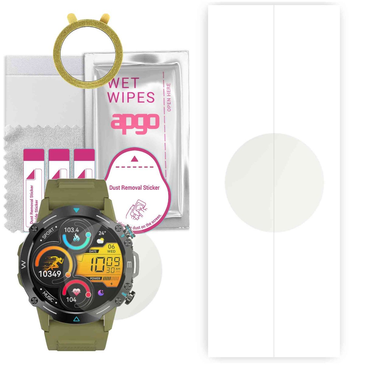 1x Folia hydrożelowa MATOWA do Colmi M42 - apgo Smartwatch Hydrogel MATTE Protection Ochrona na ekran smartwatcha