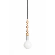 Lampy sufitowe - Loft Sfarer jasnoszara strukturalna lampa wisząca KOLOROWE KABLE - miniaturka - grafika 1