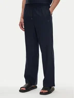 Spodnie męskie - Emporio Armani Spodnie materiałowe EM000586 AF12356 UB102 Granatowy Regular Fit - miniaturka - grafika 1