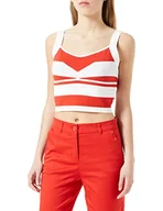 Koszulki i topy damskie - Sisley Top damski, Red And White Stripes 902, S - miniaturka - grafika 1