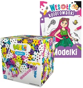 KLOCKI KONSTRUKCYJNE Wafle MELI  Basic Constructor Pink 600 pcs. + kolorowanka - Klocki - miniaturka - grafika 1