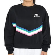 Bluzy damskie - Nike Damska bluza polarowa Nsw Hrtg Crew Czarny/Sail/White 40 - miniaturka - grafika 1
