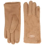 Rękawiczki - Rękawiczki Rękawiczki Zimowe Damskie Alpaca One Side Brown - miniaturka - grafika 1