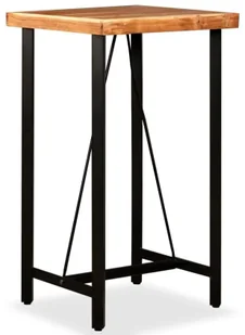 Brązowy industrialny stolik barowy – Norbos 2X - Ławy i stoliki kawowe Brązowy industrialny stolik barowy – Norbos 2X - Ławy i stoliki kawowe - miniaturka - grafika 1