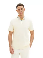 Koszulki męskie - TOM TAILOR Męska koszulka polo 1035632, 18592-Vintage, beżowa, XXL, 18592 – Vintage Beige, XXL - miniaturka - grafika 1