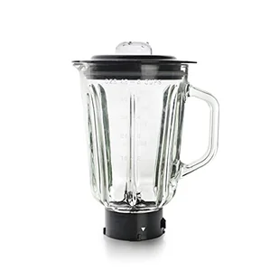 Lacor 69584 Dzbanek do miksera delikatności, szklany pojemnik, idealny do soków, koktajli i kremów, 4 ostrza, szczelna pokrywa zamykająca, 1,5 l, 1,5 litra - Akcesoria i części AGD - miniaturka - grafika 1