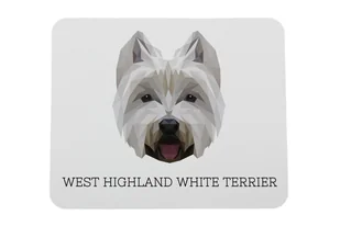 West Highland White Terrier podkładka geometryczny Art-Dog - Podkładki pod mysz - miniaturka - grafika 1